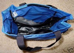 NICE Urban TOTE With RIPSTOP Polyester/ZIPPERS & MORE Black/Navy GREAT FEATURES!
