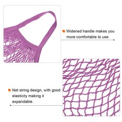Cotton Mesh Bag 15×13.8″ Mesh Net String Grocery Bags Dark Purple