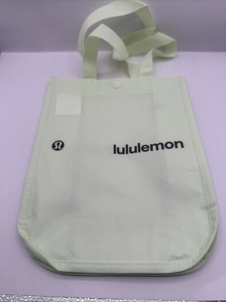 Lululemon Small Reusable Shopping Tote Lunch Bag Lime Green Spring 2025
