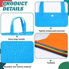 Paterr 150 Pcs Reusable Grocery Bags Bulk Large Grocery Shopping Tote with Ha…