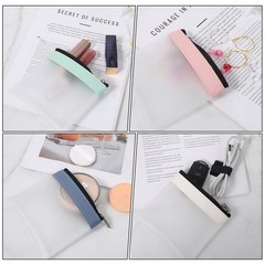 4 Pcs Clear Mini Makeup Zipper Pouch, 4.9×4.5inch Small Waterproof 4 colors