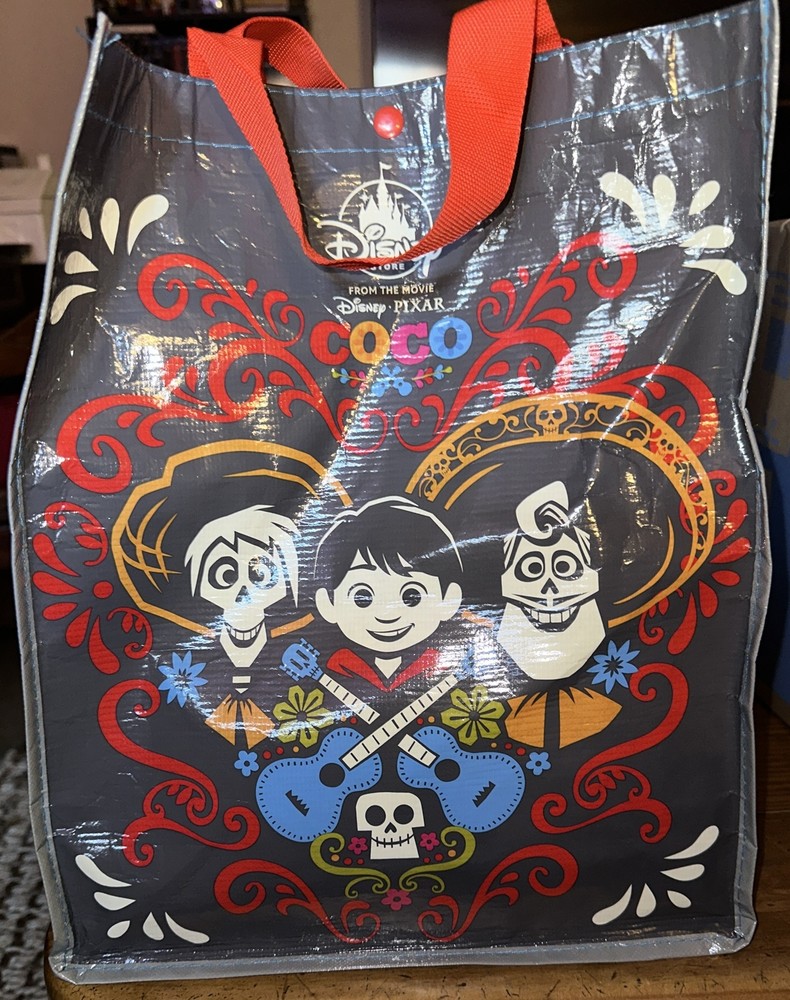 Disney Coco Day of the Dead Tote Bag Miguel Skull Guitar Dias Muertas Pixar
