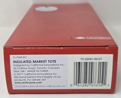 New Orange California Innovations Collapsible Insulated Market Tote Bag