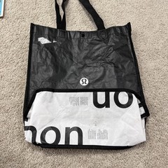 Lot of 5 Lululemon Reusable Shopping Bags Totes Red Black 2x Big 3x Small Sizes