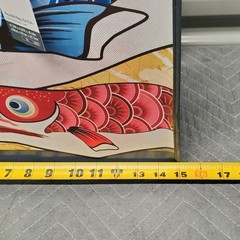 Abstract Koi Fish Reusable Grocery Shopping Tote Bag Medium 15x12x8″ Daiso Japan