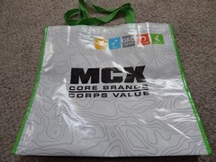 MCX MARINE CORP BAG TOTE ECO FRIENDLY REUSABLE 19″ X 18″ X 6″ WIPE CLEAN NWT