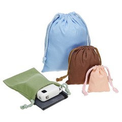2pcs Polyester Cotton Reusable Drawstring Bags, 12×15″ Dust Bags, Cream