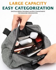 SafeDelux Smell Proof Bag with Combination Lock, Odorless 9″x4″x5″, Grey