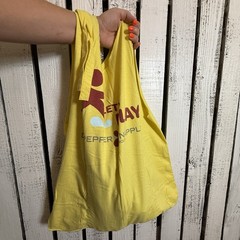 Upcycled T-shirt Tote Bags Set Of 4 Shopping Grocery Compact Reinforced Handmade