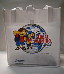 2007 The Simpsons “Say Global Warming Is A Myth” Tote Bag Nelson & Milhouse