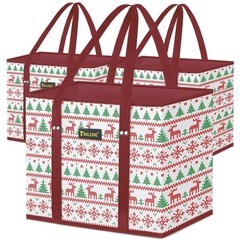 3Pk Reusable Grocery Bags, Foldable Shopping Bags for Groceries with Reinforc…
