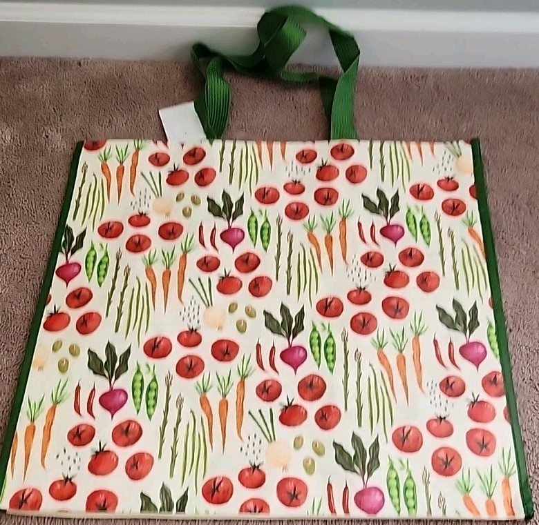 Home Goods – Beautiful Fresh Vegetables – Large Reusable Shopping Tote Eco Bag