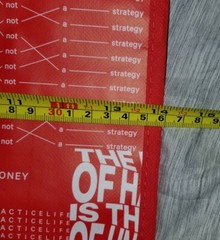 LOT of 3 – RED LULULEMON REUSABLE SHOPPING BAG SNAP CLOSURE LARGE – 14×16