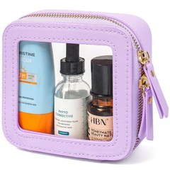 Clear Makeup Bags TSA Approved Toiletry Bag W/ Zipper Transaparent Makeup