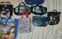 Lot of 9 Random Bags. Recyclable Grocery and Subway Cooler Sandwhich Toy Story