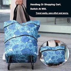 Foldable Shopping Bag with Wheels,Foldable Trolley Bags ,Tote Grocery Bags Shopp