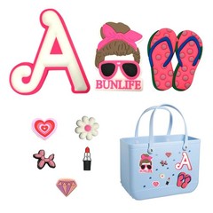 8Pcs Letter Charms for Bogg Bag, Beach Bogg Bag Accessories Charm, Bogg Bag I…