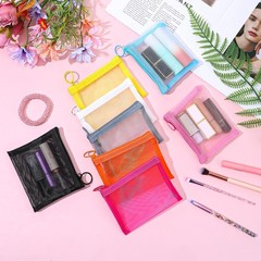 mekueeex 32 Pcs Mini Zipper Mesh Bags Lipstick Cosmetic 5 x 4 inches