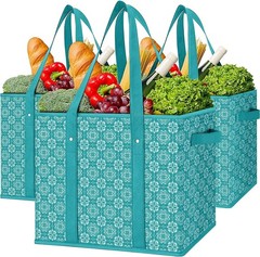 WISELIFE Reusable Grocery Bags 3 Pack,Large Grocery Tote Bag Water Resistant …