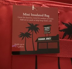 NEW Trader Joe’s MINI Insulated Tote Bag Set of 2 (1 Green & 1 Red)