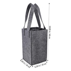 Felt Wine Carrier Tote Bag For 4 Bottles Reusable Protective Dividers Travel