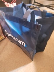 AUTHENTIC Spectrum (15″ x 13″) Tote Bag Large Durable Shopping Blue FREE SHIP!