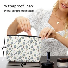 Cute Tennis Makeup Bag Gifts 9″W x 7″H, Multicolor 0700