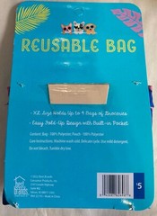 Reusable Grocery Bag 23″ x 16.5″ Pocket Easy Fold Up (C) pink