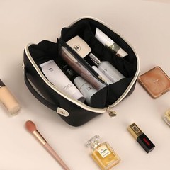 Travel Cosmetic Bag Makeup Organizer For Women Large Capacity Black