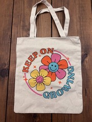 Keep On Growing Canvas Shopping Bag New
