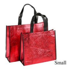 Foldable Laser Shopping Bag Reusable Waterproof Fabric Non-woven Bag Unisex