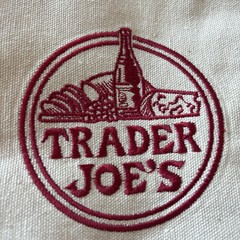 Trader Joe’s Embroidery Special 4 Butterflies 4 Flowers Large Eco Shopping Bag