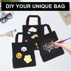 100 Pcs Non Woven Bags Bulk,10x8x4 Inch Reusable Tote Bag W/ Handles Portable
