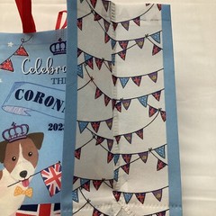 Tesco Queen Elizabeth Jubilee King Charles Coronation Bag Set Corgi Terrier New
