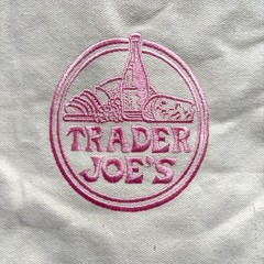 Trader Joe’s Easter Tote Bag Medium / Large Lavender Purple & Cream 20.25″ x 15″