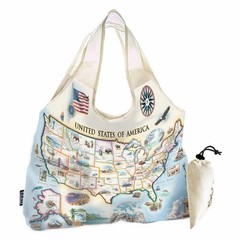United States of America Map Pouch Tote with Handles – Reusable & Eco-Friendl…