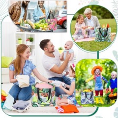 6 PCS Reusable Foldable Grocery Bags Large Capacity Waterproof Women