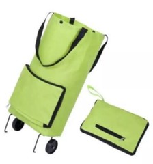 Folding Shopping Bag With Wheels Portable Market Bag Grocery Bag