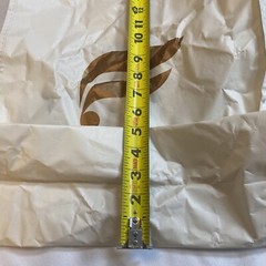 Fabletics Reusable Shopping Gift Bag Tote Gym Cream Gold Logo 15”x14”x5”