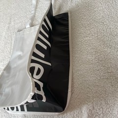 Lululemon Large White & Black Reusable Logo Tote Bag Minimalist Gym Shopper