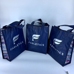 Fabletics Sportswear Reusable Shopping Tote Gift Bag Small Lot of 3