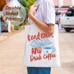 Funny Book Lover Canvas Tote Bag – Reusable Gift for Women, Men & Teachers