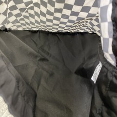 Ikea Pluggland Checkered Drawstring Sling Backpack Tote Bag Black White