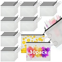 Frienda Sublimation Blank Small Coin Canvas Makeup Bags Bulk Cosmetic Black