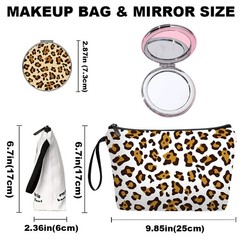 JIEXAGEZOS Personalized leopard print Makeup Bag black-large, Leopard Pattern