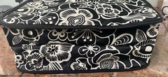 reisenthel Large Expandable ‘Shopper e3’ Tote Bag Black & White Floral, NWT
