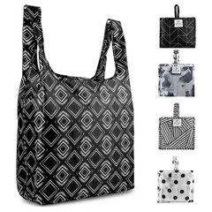 Zulay Kitchen 5 Pack 50 Pound Reusable Grocery Bags -Large Foldable Reusable Bag