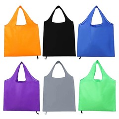 6 PCS Foldable Reusable Grocery Bags Washable Extra Large Lightweight Poly