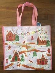 Holiday Xmas Gingerbread Village Reusable Shopping EcoTote Gift Bag~HomeGoods