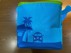 Trader Joes Mini Insulated Bag Blue Limited Edition Palm Tree Volkswagen Hippie